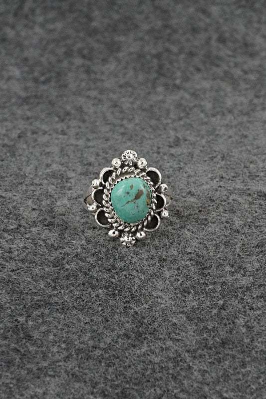 Turquoise & Sterling Silver Ring - Frieda Martinez - Size 7.25