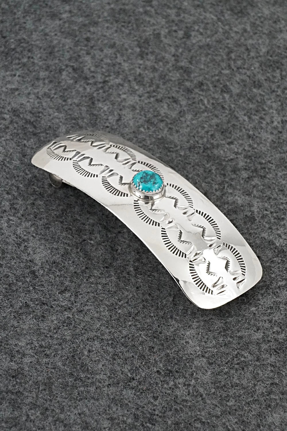 Turquoise & Sterling Silver Hair Barrette - Jolene Begay