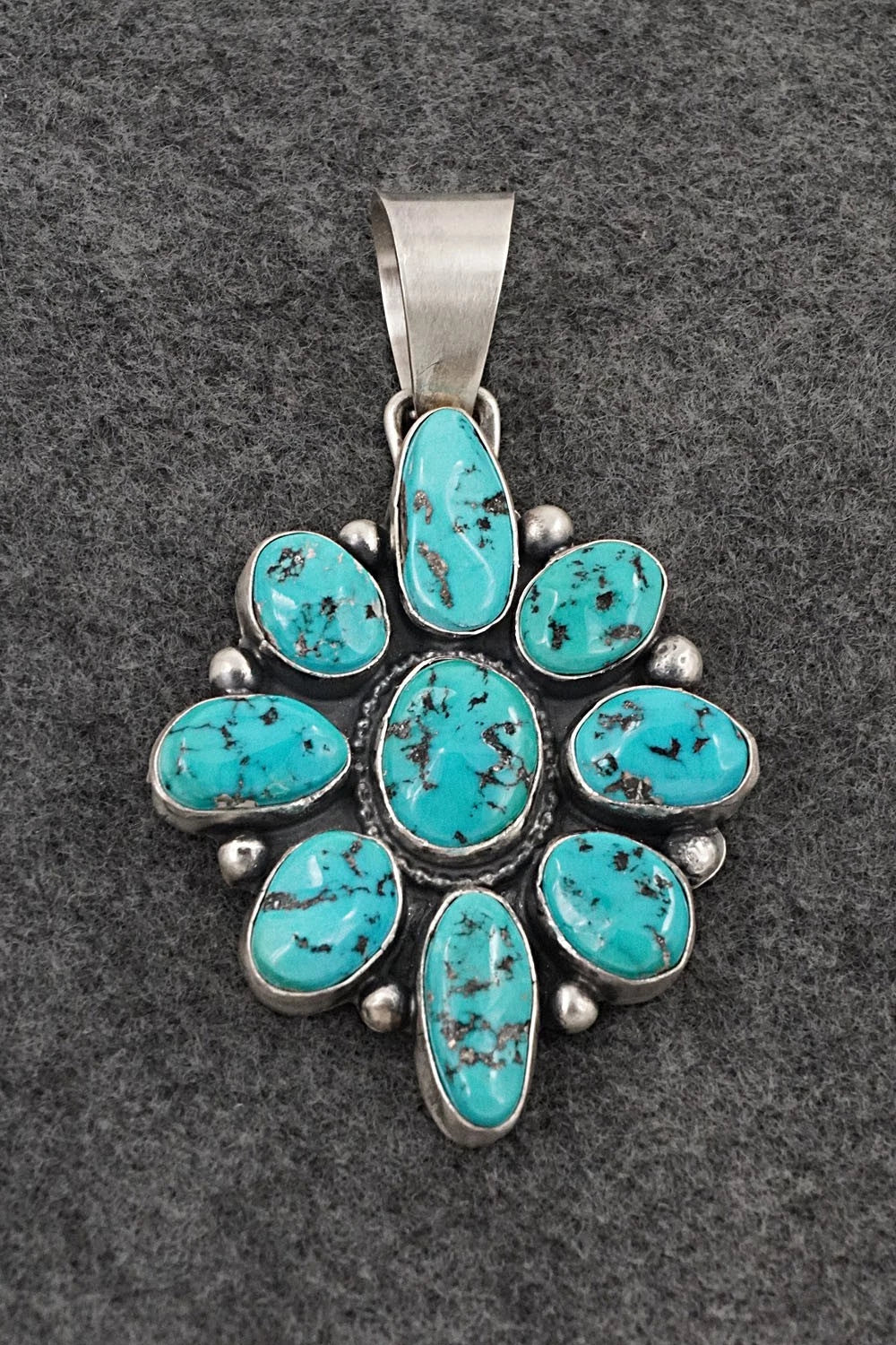 Turquoise & Sterling Silver Pendant - Bobby Johnson