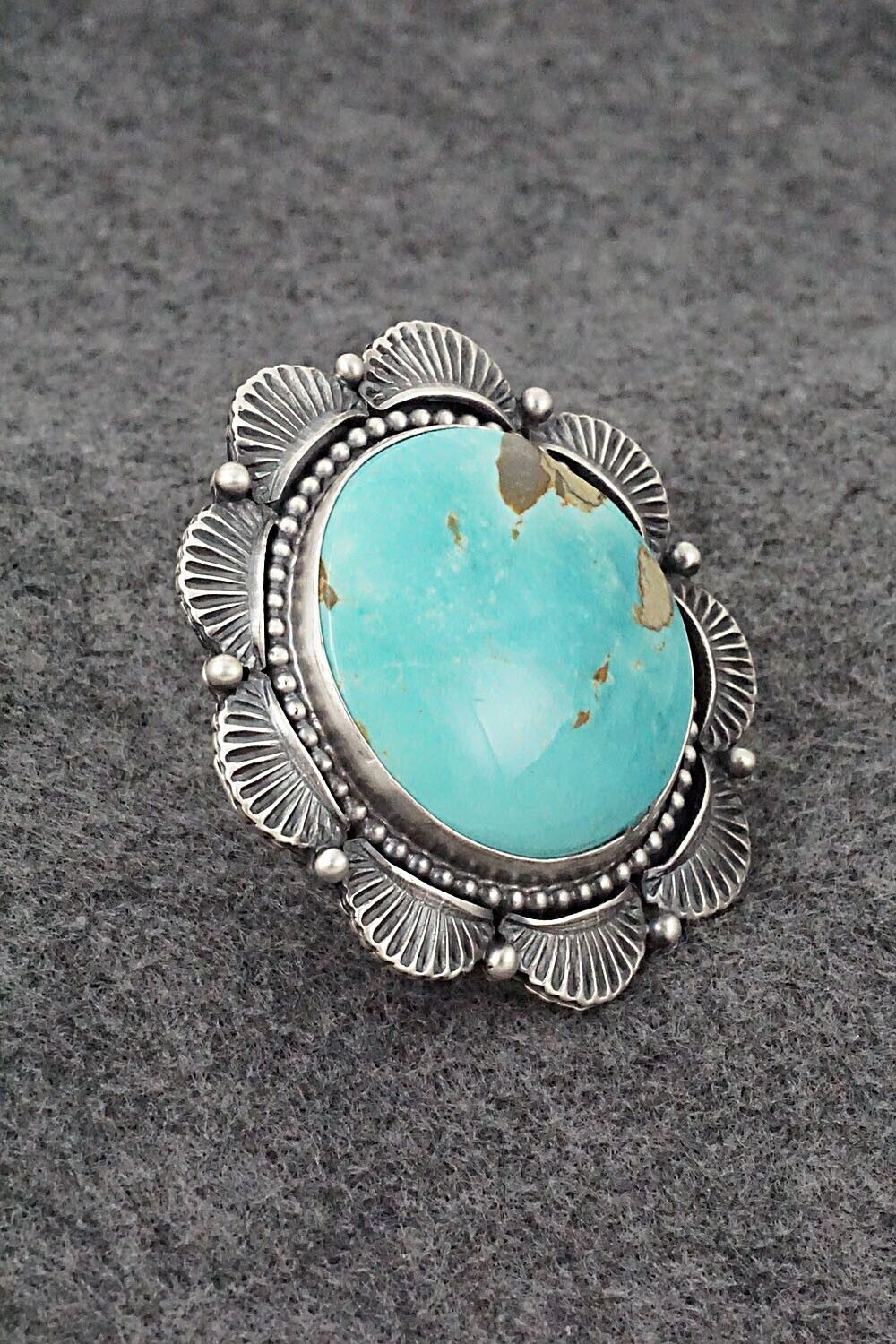 Turquoise & Sterling Silver Ring - Randy Boyd - Size 7.5