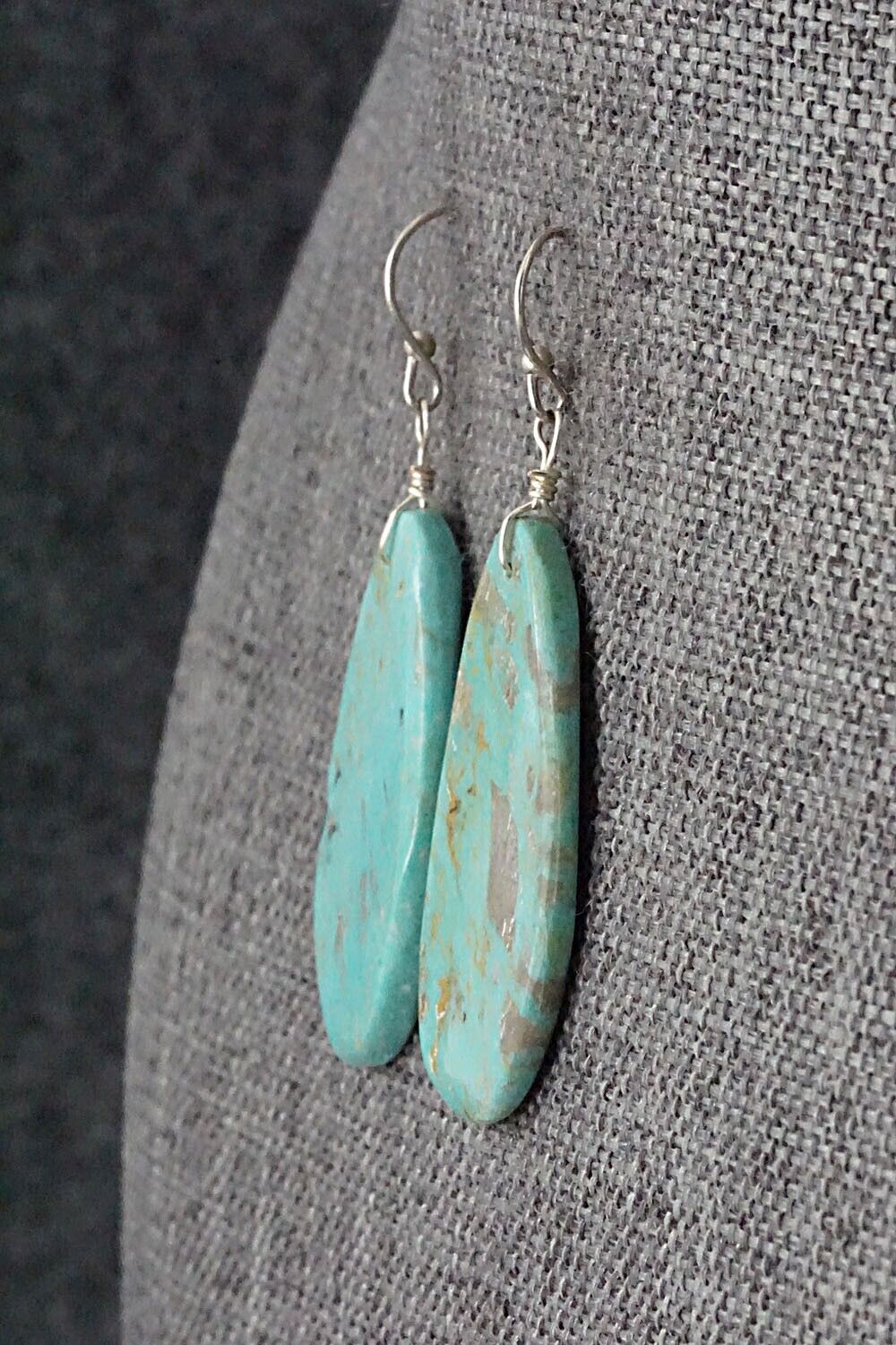 Turquoise & Sterling Silver Earrings - Joe Garcia