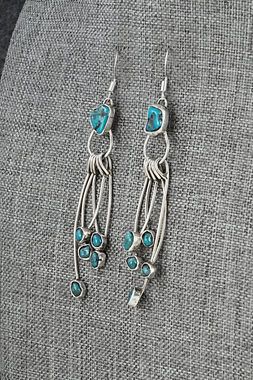 Turquoise & Sterling Silver Earrings - Priscilla Reeder