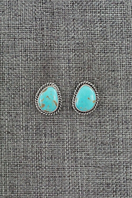 Turquoise & Sterling Silver Earrings - Marco Begaye