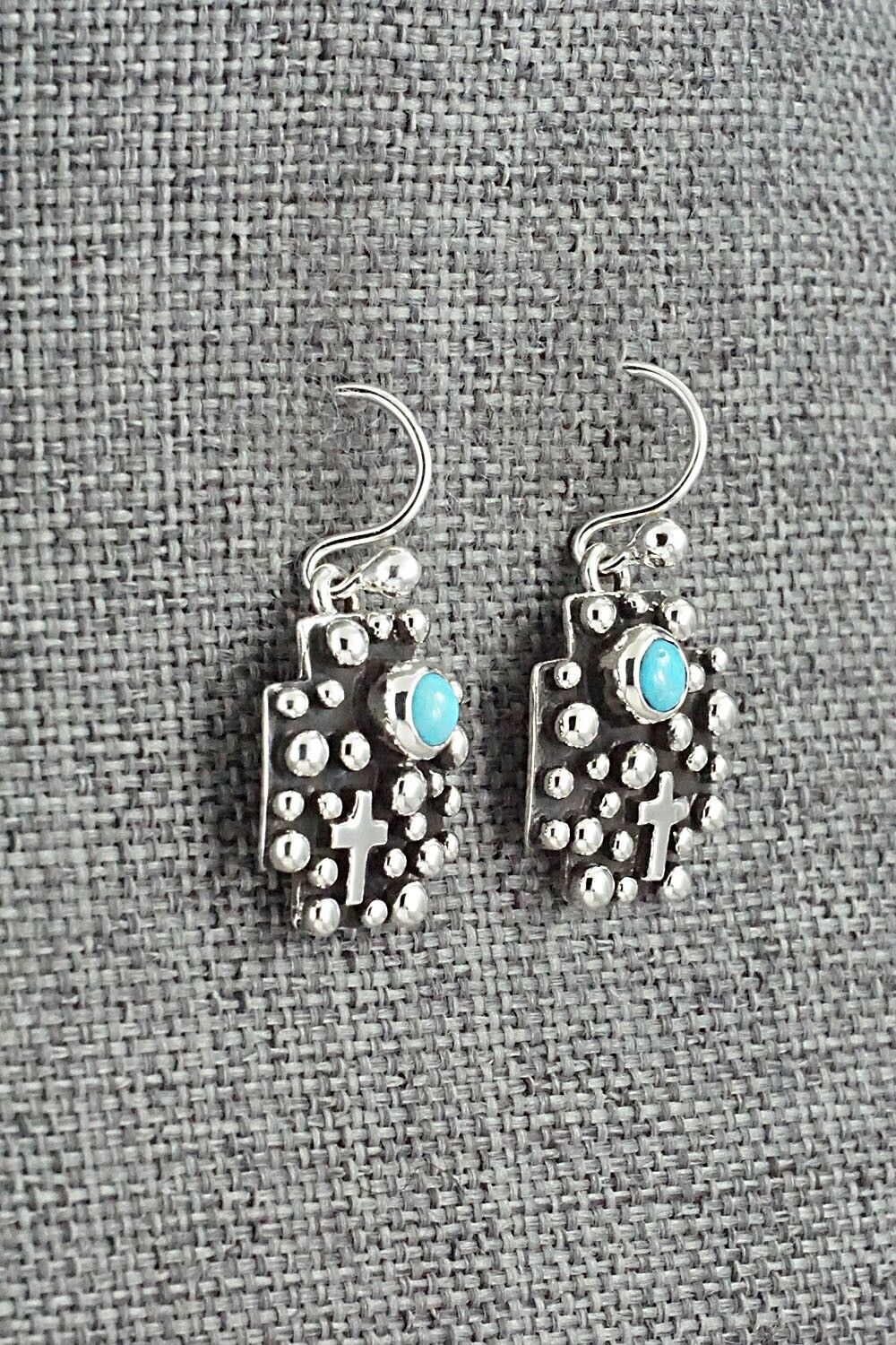 Turquoise & Sterling Silver Earrings - Akee Douglas
