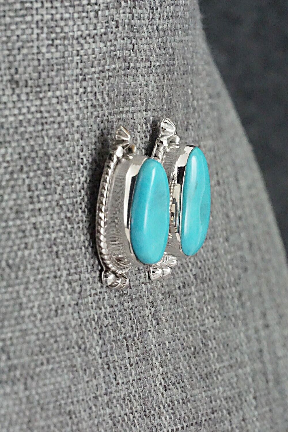 Turquoise and Sterling Silver Earrings - Sharon McCarthy