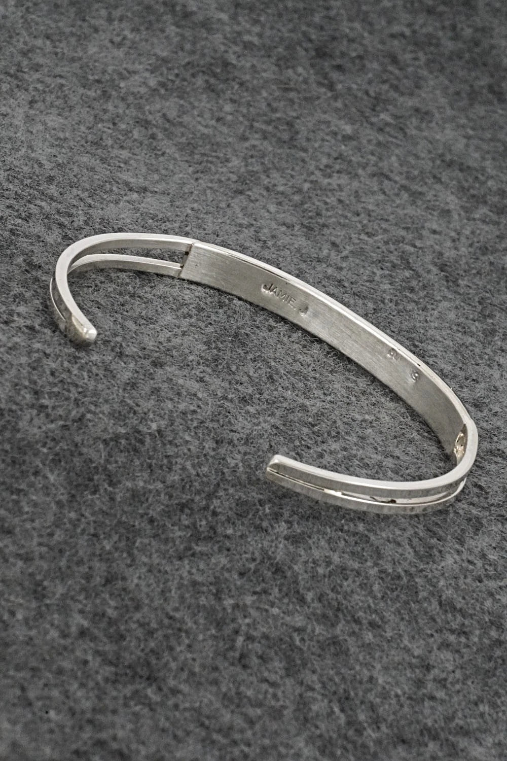 White Buffalo & Sterling Silver Inlay Bracelet - Jamie Johnson