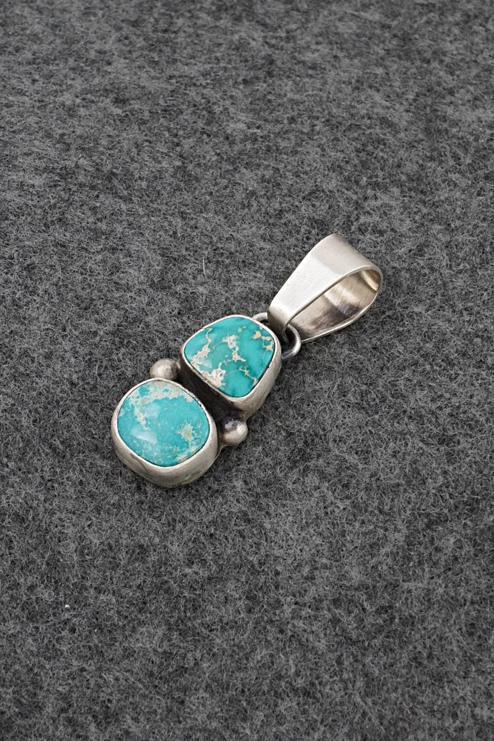 Turquoise & Sterling Silver Pendant - Darrin Livingston