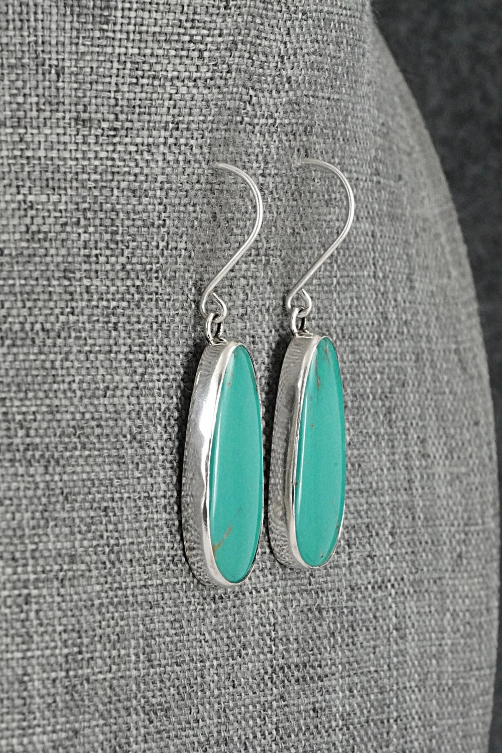 Turquoise & Sterling Silver Earrings - Eugene Gruber