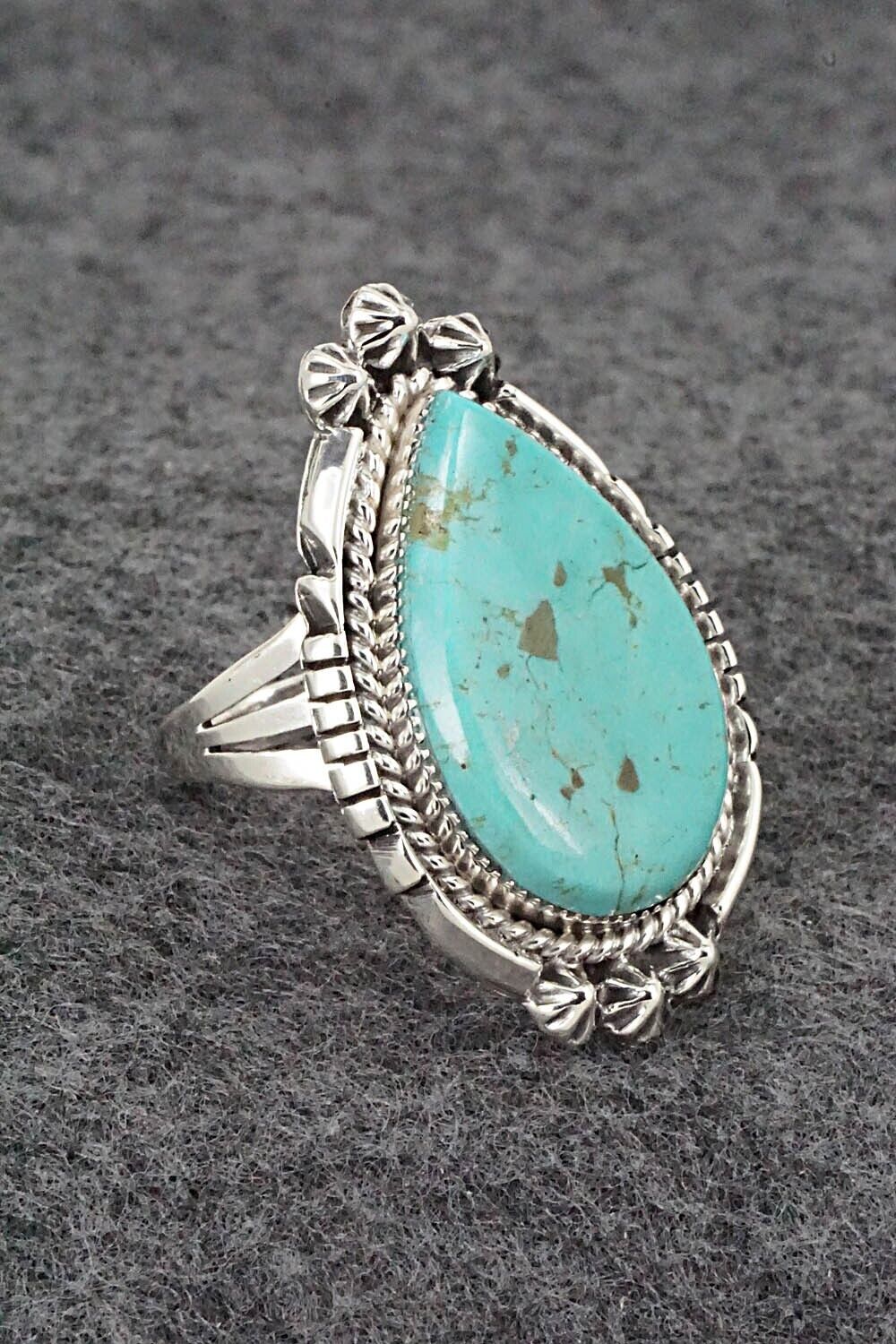 Turquoise & Sterling Silver Ring - Andrew Vandever - Size 7.25