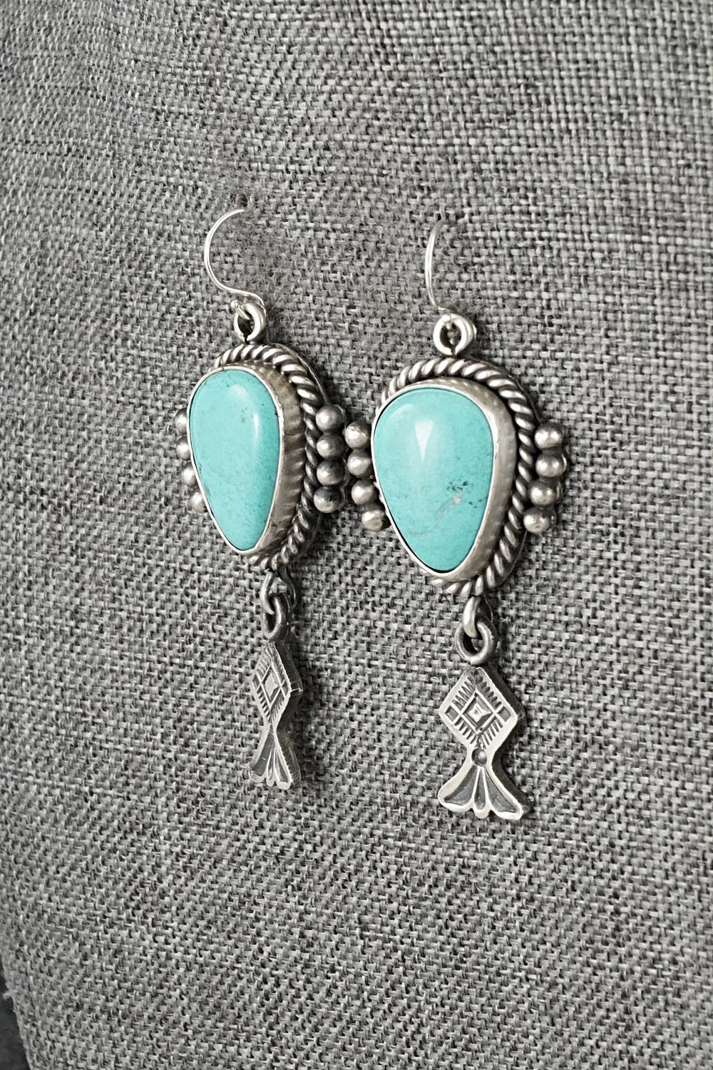 Turquoise & Sterling Silver Earrings - Michael Calladitto