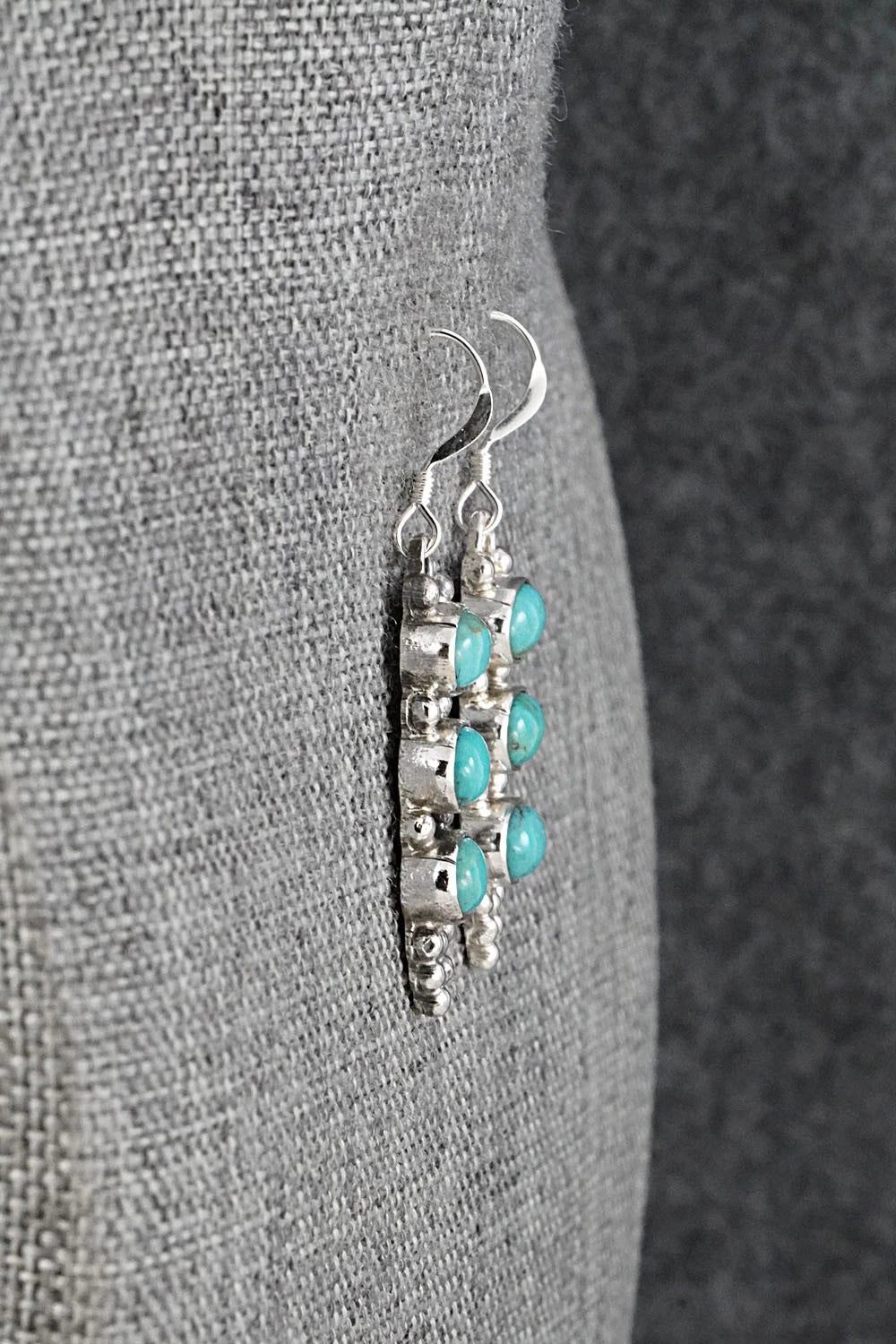 Turquoise & Sterling Silver Earrings - Gary Shorty