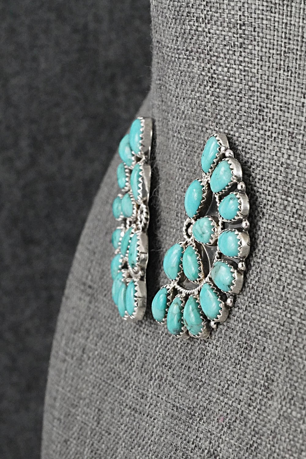 Turquoise & Sterling Silver Earrings - Gerald Mitchell