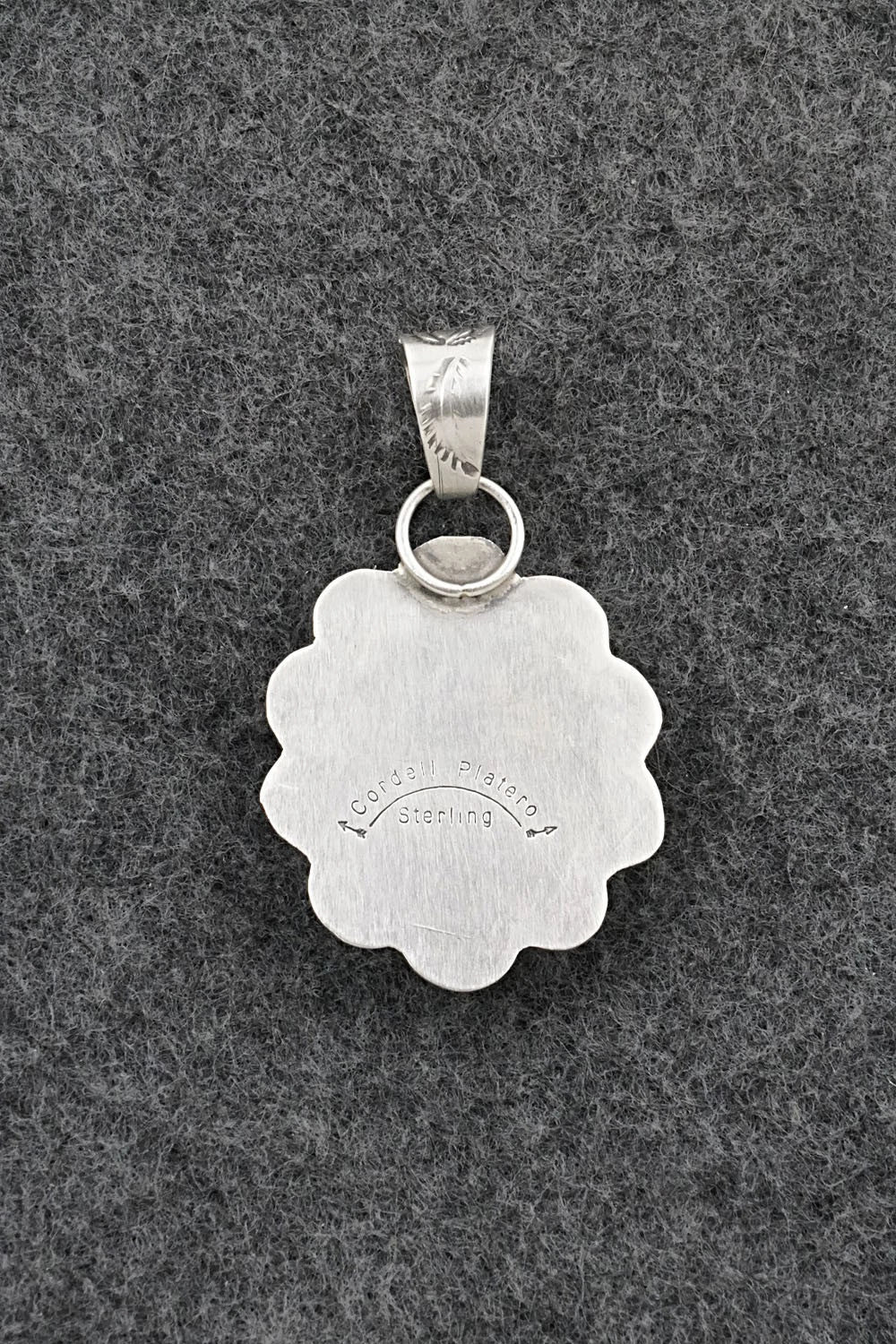 Turquoise & Sterling Silver Pendant - Cordell Platero