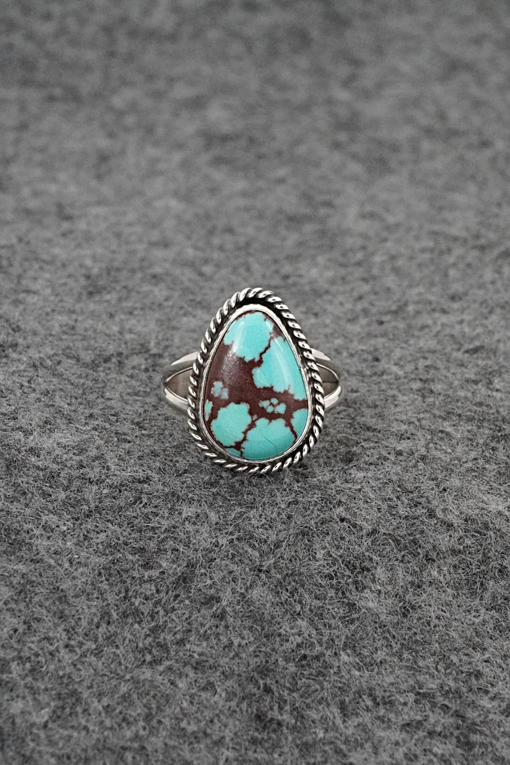 Turquoise & Sterling Silver Ring - Eugene Gruber - Size 6