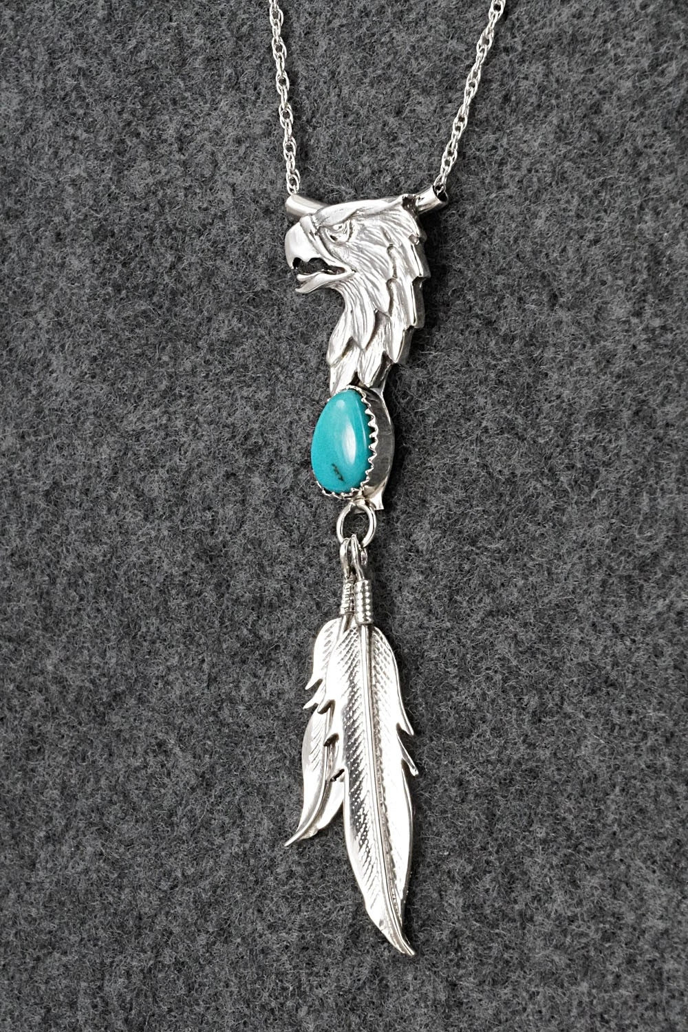 Turquoise & Sterling Silver Necklace - Genevieve Francisco