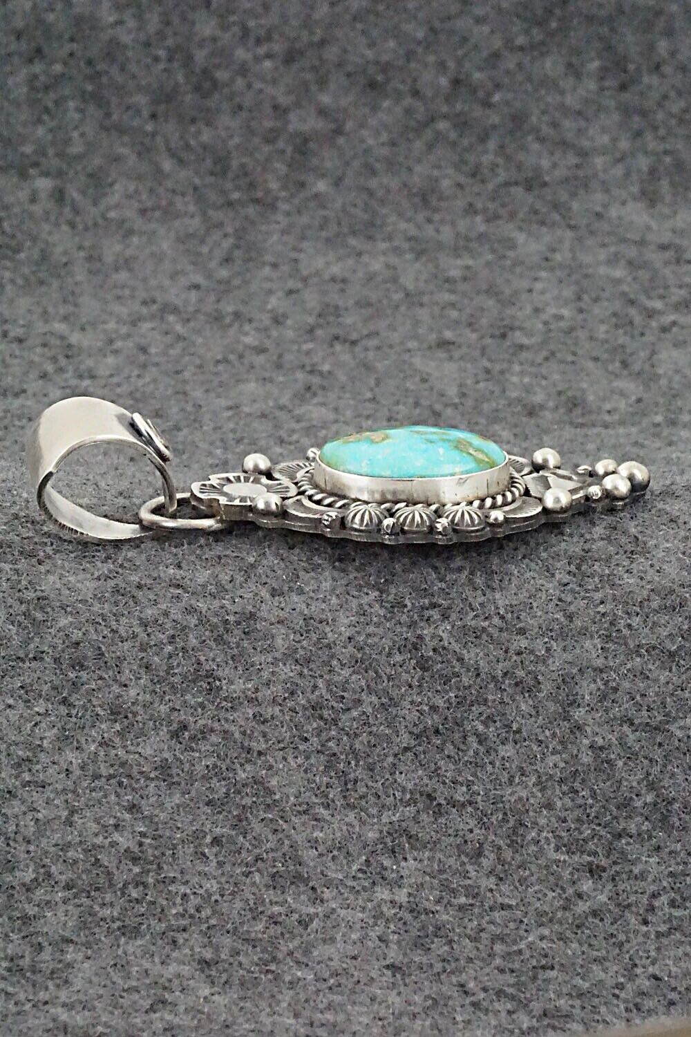 Turquoise & Sterling Silver Pendant - Rosita Calladitto