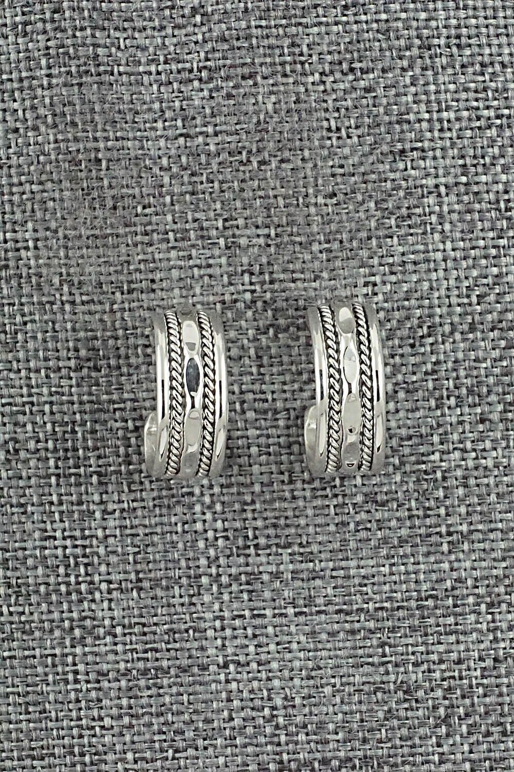 Sterling Silver Hoop Earrings - Elaine Tahe