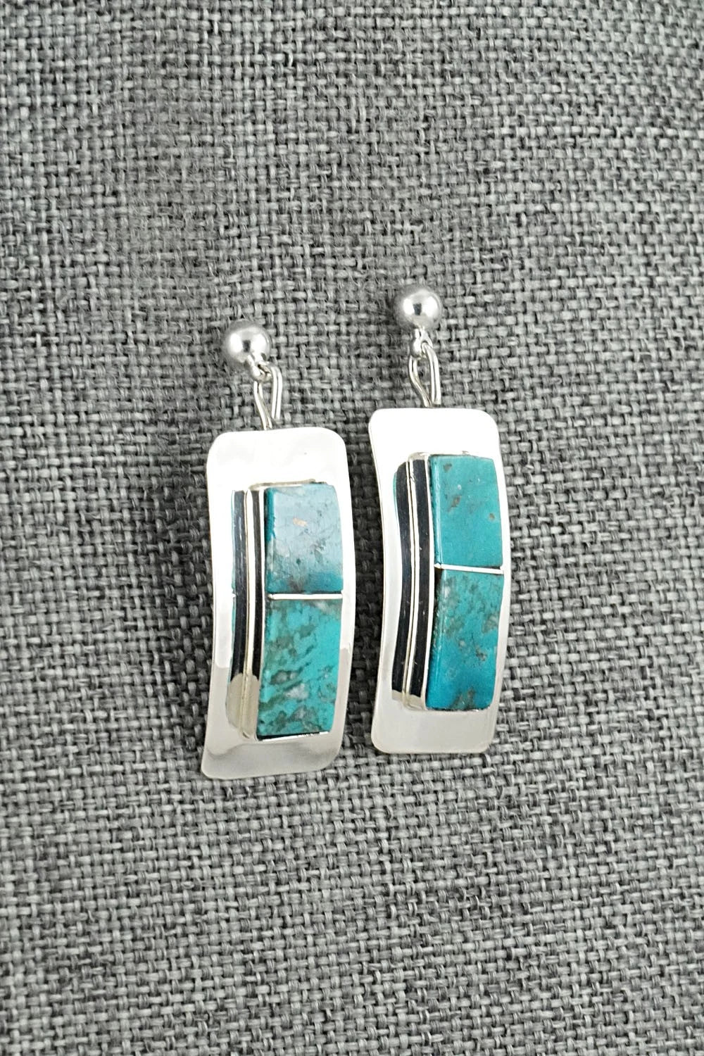 Turquoise & Sterling Silver Earrings - Brenda Pete
