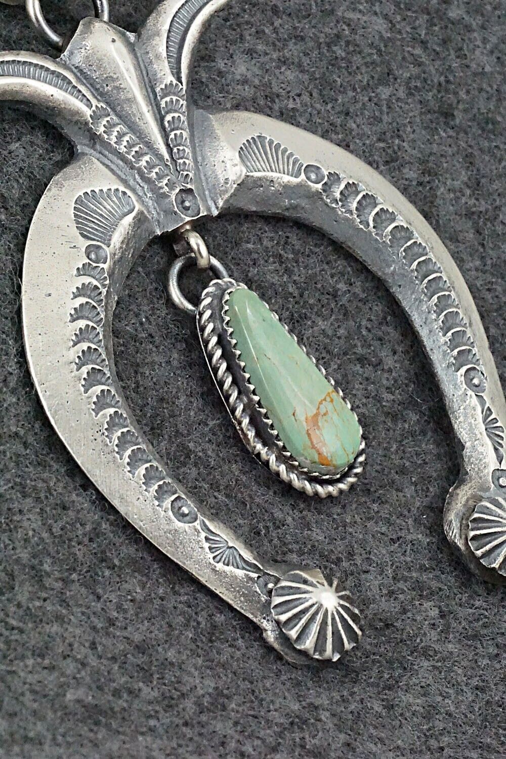 Turquoise & Sterling Silver Naja Pendant - Eva & Linberg Billah
