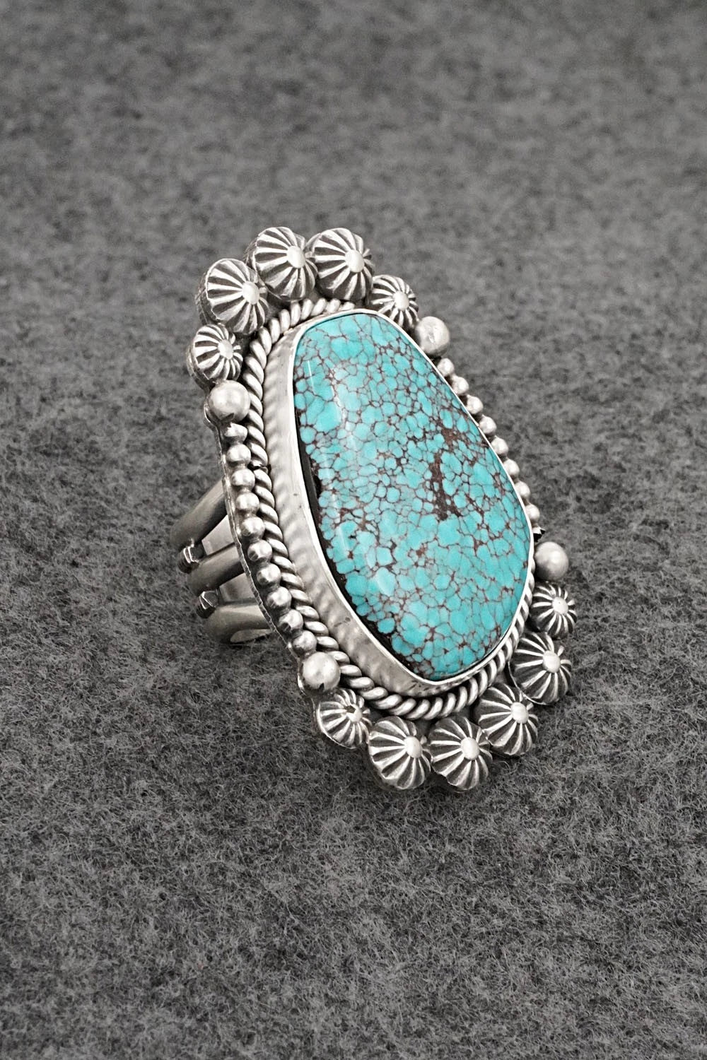 Turquoise & Sterling Silver Ring - Rosita Calladitto - Size 9