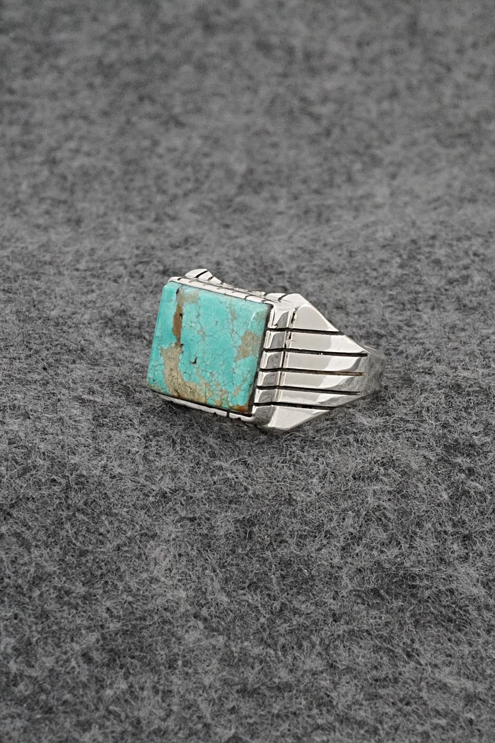Turquoise & Sterling Silver Ring - Trevor Jack - Size 9.5