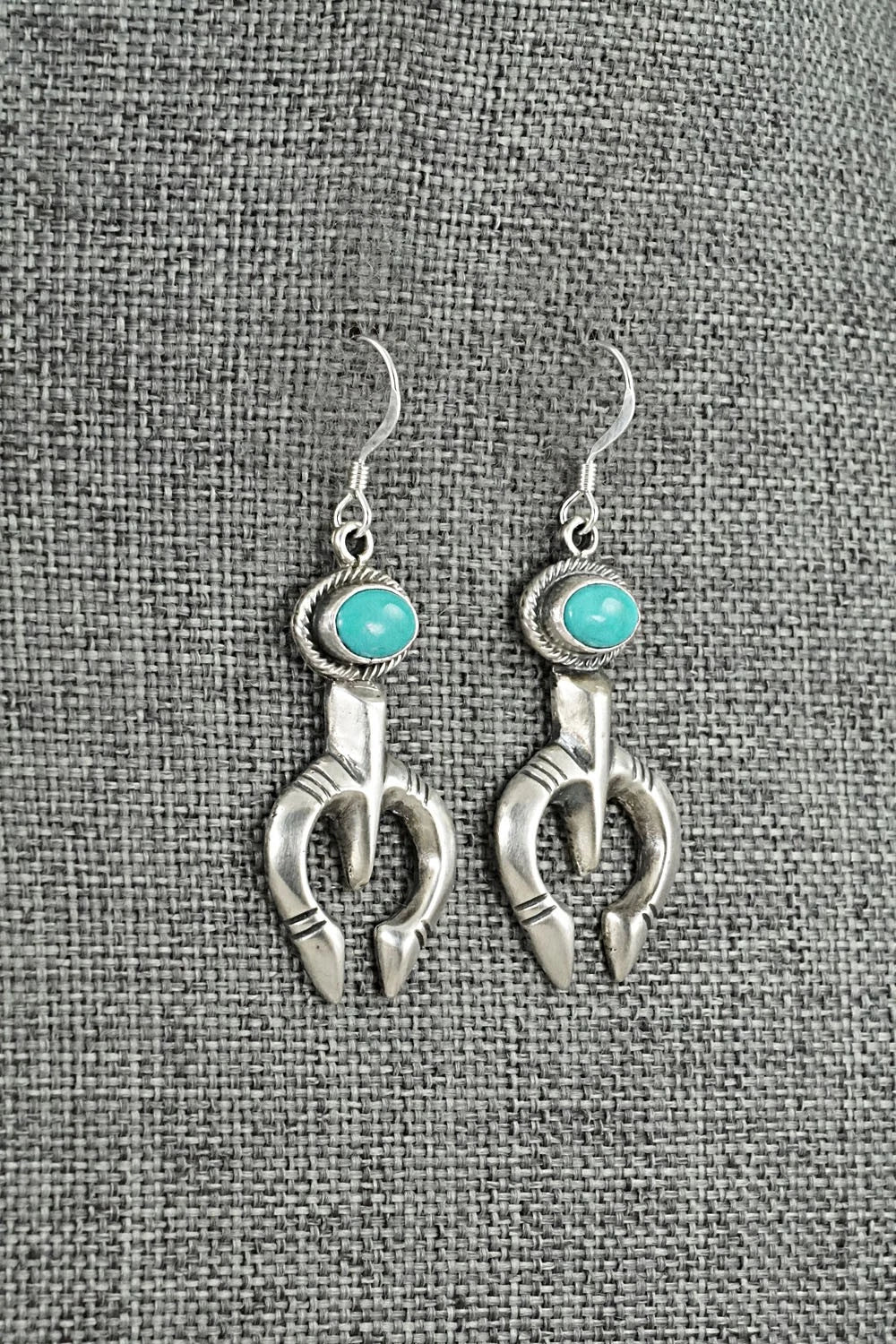 Turquoise & Sterling Silver Earrings - Gary Shorty