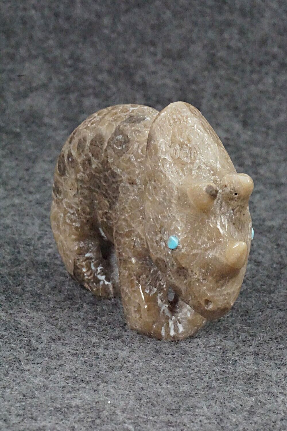 Triceratops Zuni Fetish - Derrick Kaamasee
