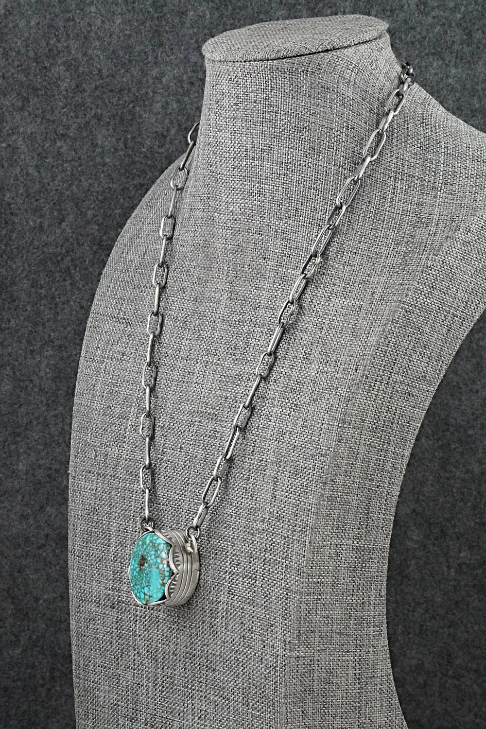 Turquoise & Sterling Silver Necklace - Paul Livingston