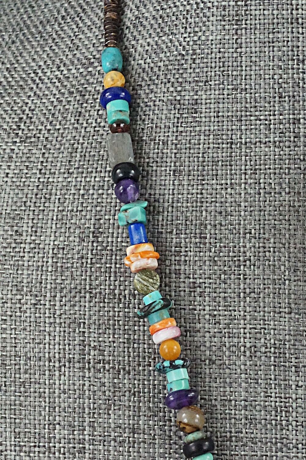 Multi-Stone and Sterling Silver Necklace - Helen Tsosie