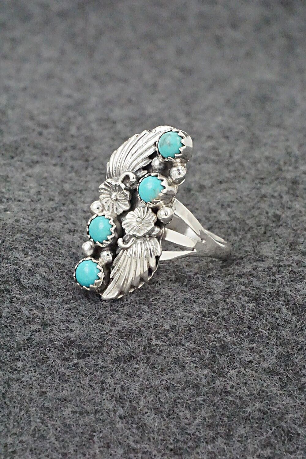 Turquoise & Sterling Silver Ring - Jerryson Henio - Size 9