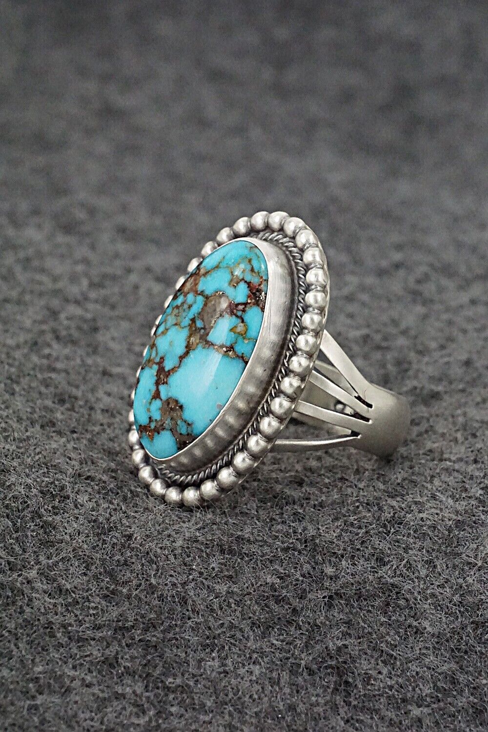 Turquoise & Sterling Silver Ring - Marita Benally - Size 8