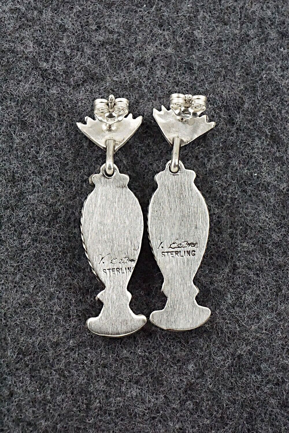 Turquoise & Sterling Silver Earrings - Verley Betone