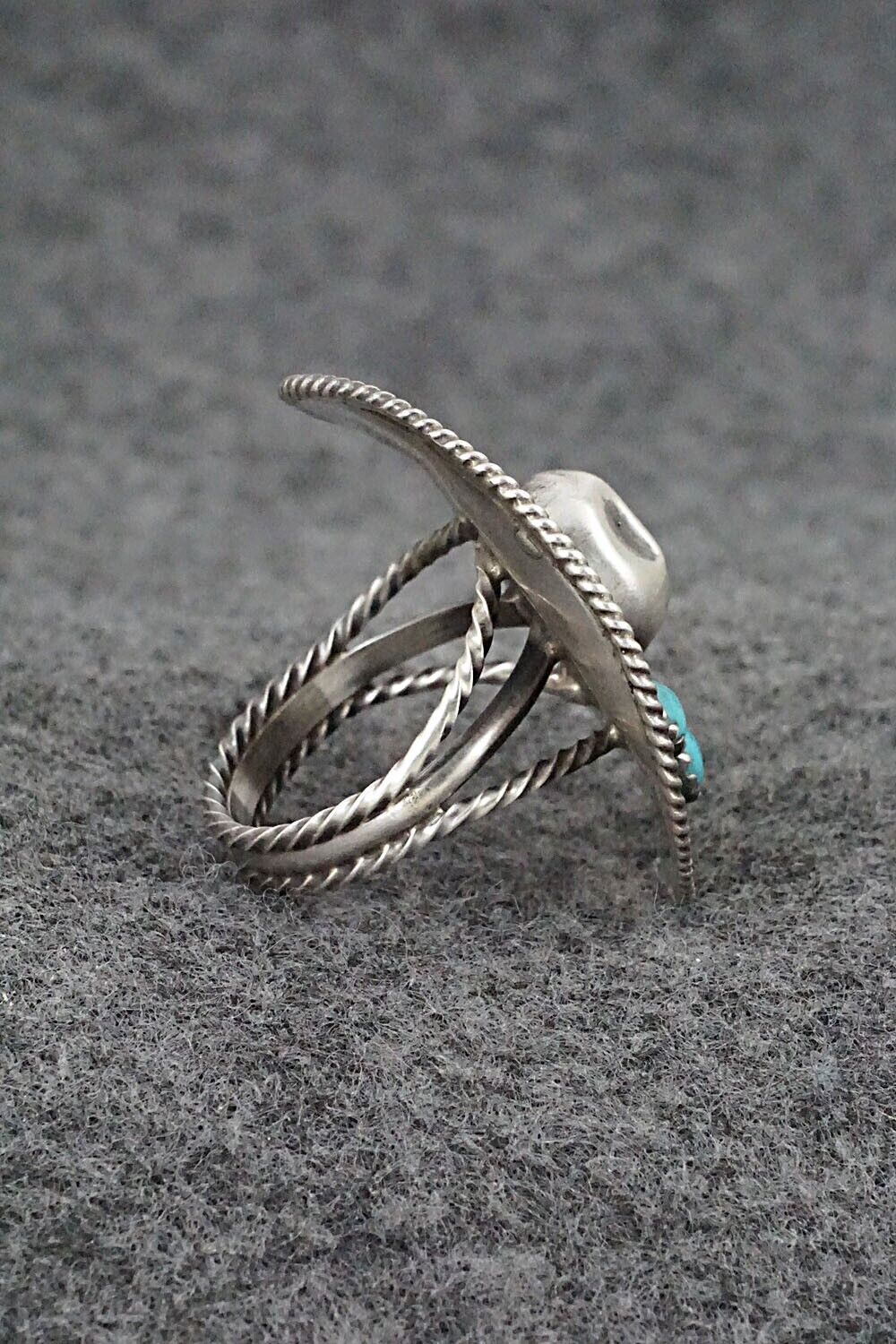 Turquoise & Sterling Silver Ring - Bobby Platero - Size 6