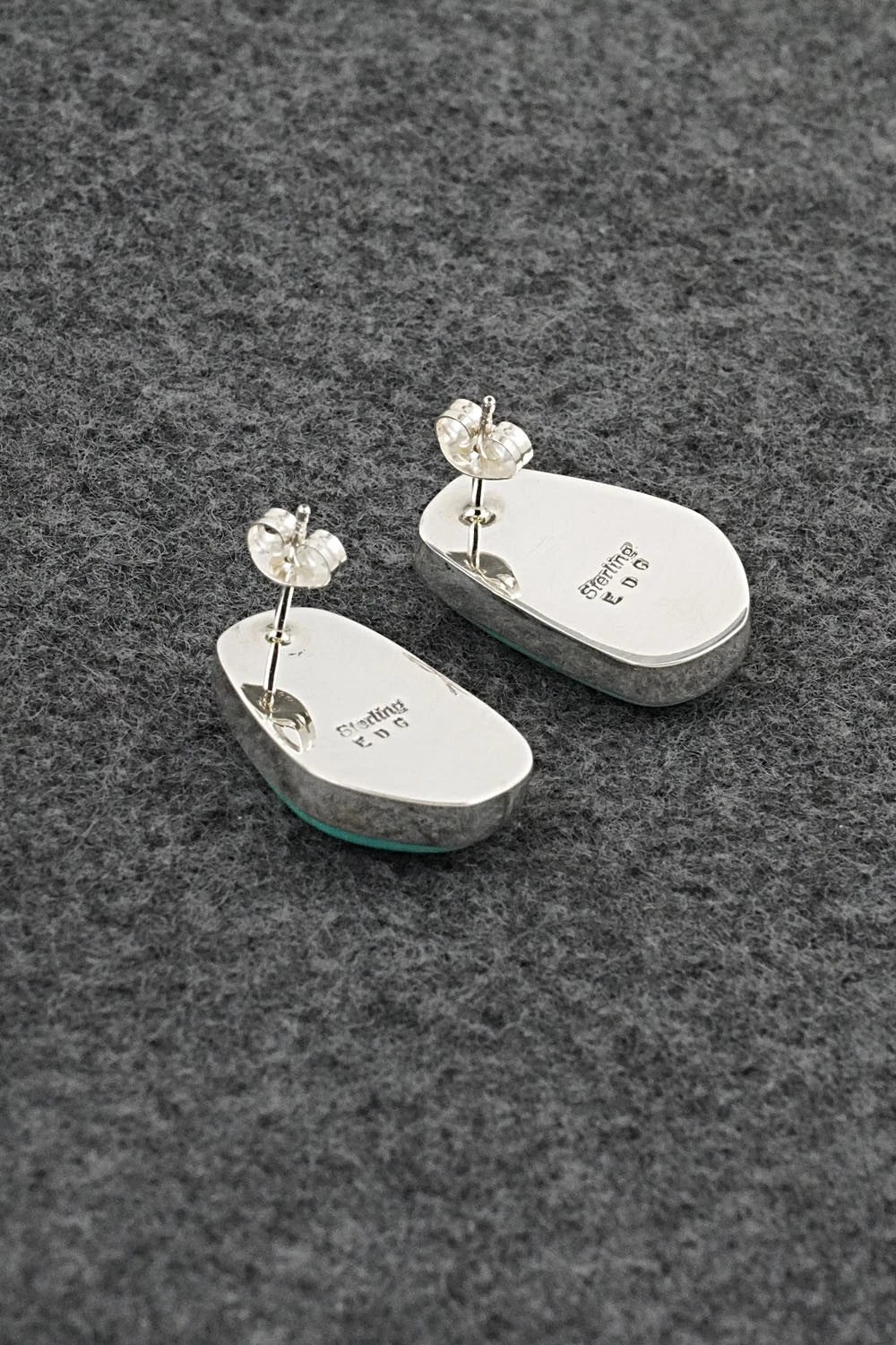 Turquoise & Sterling Silver Earrings - Eugene Gruber