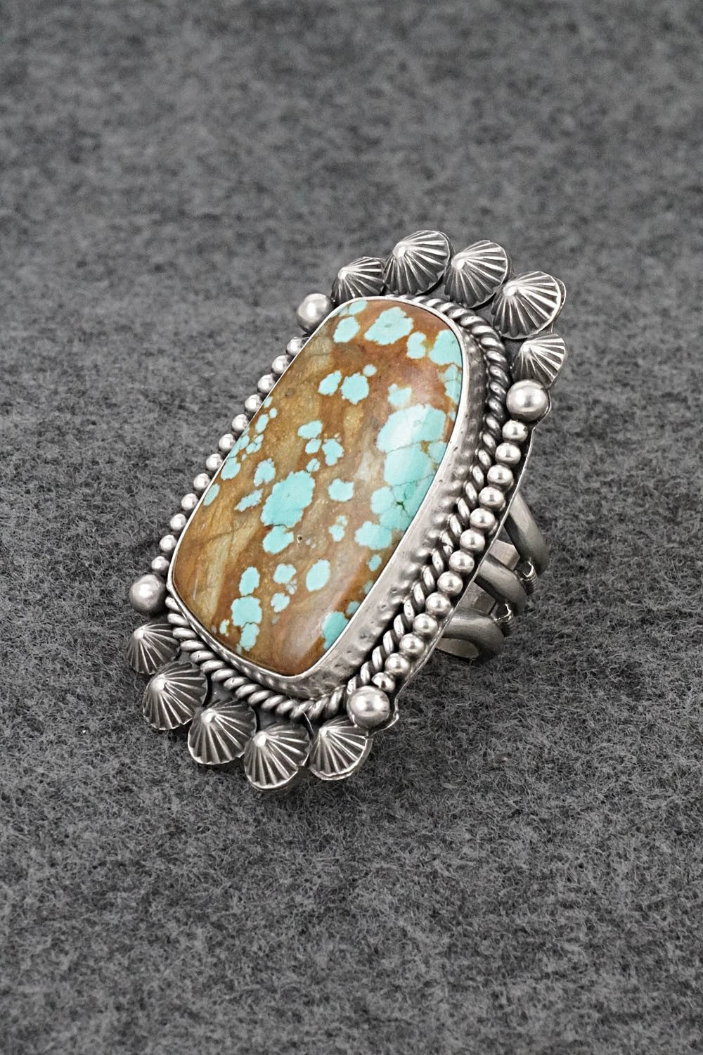 Turquoise & Sterling Silver Ring - Michael Calladitto - Size 7.5