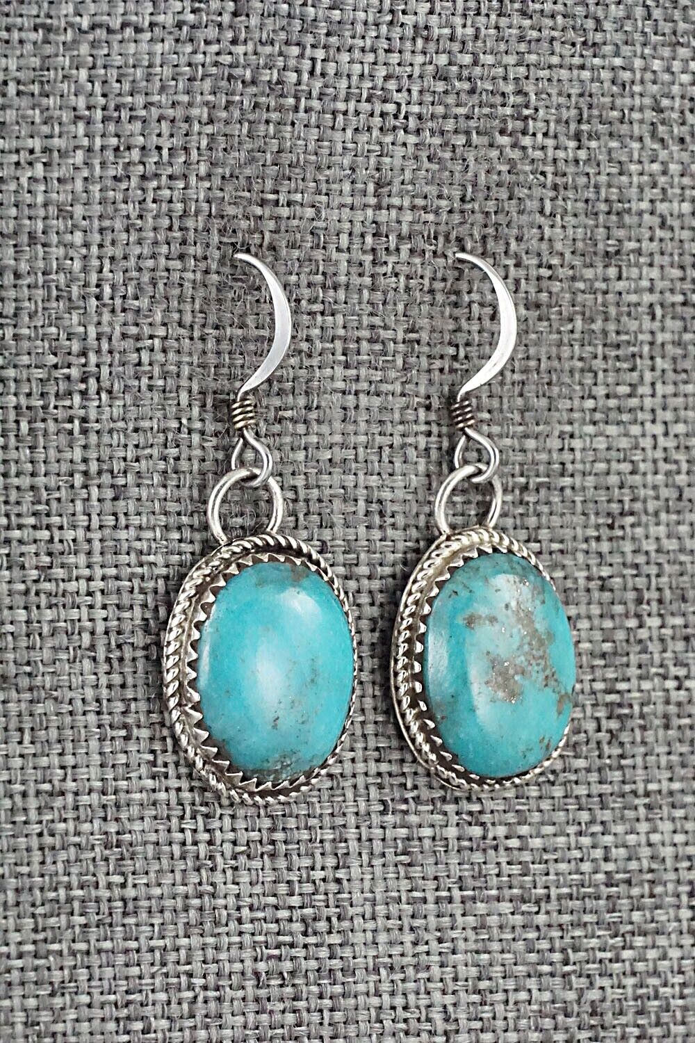 Turquoise & Sterling Silver Earrings - Ernest Hawthorne