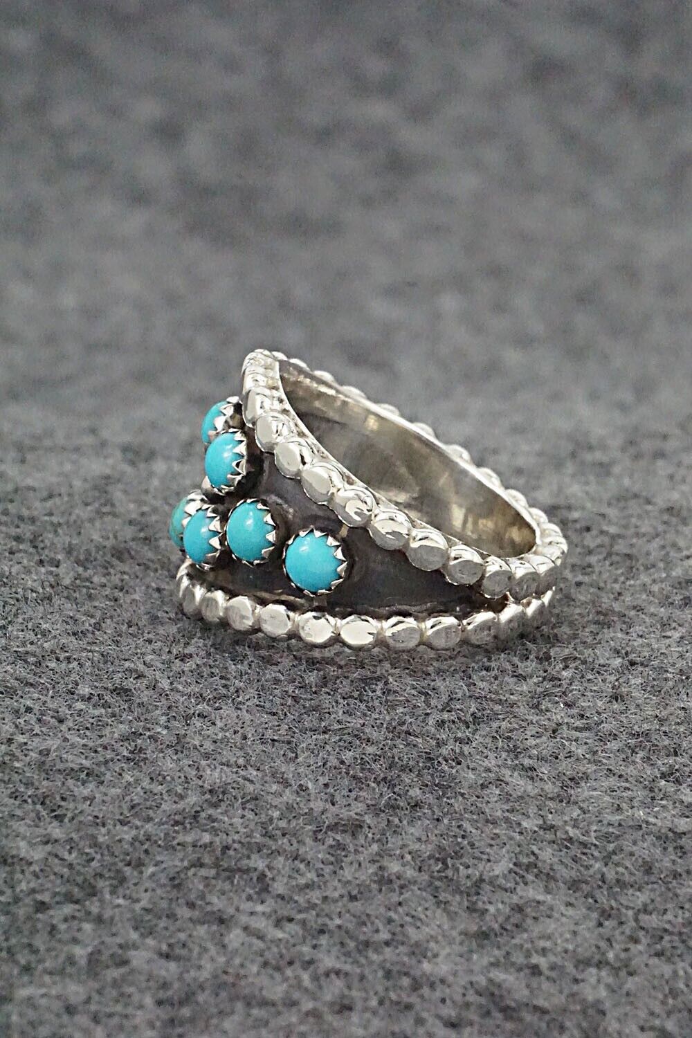 Turquoise & Sterling Silver Ring - Thomas Yazzie - Size 9