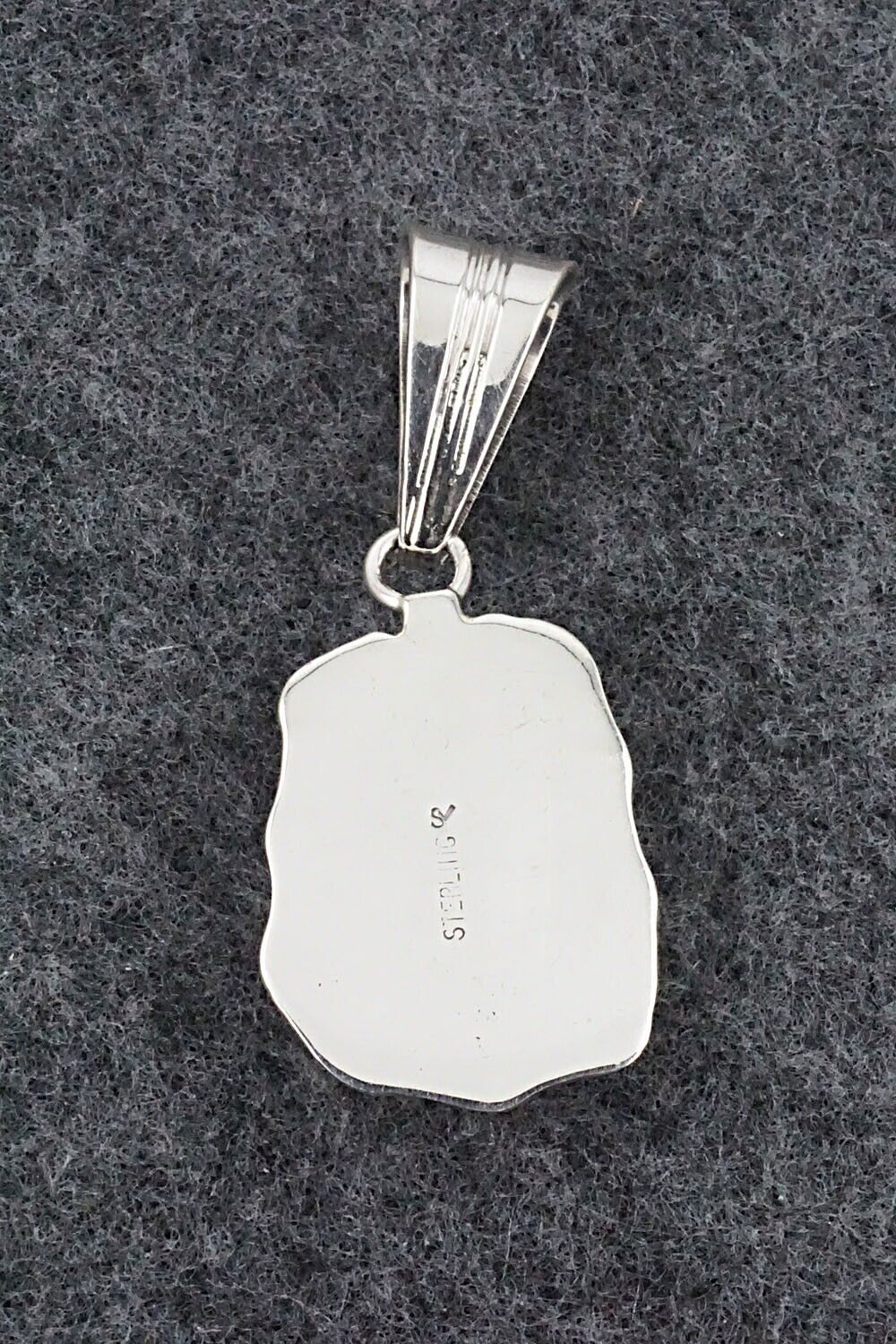 Coral & Sterling Silver Pendant - Samuel Yellowhair