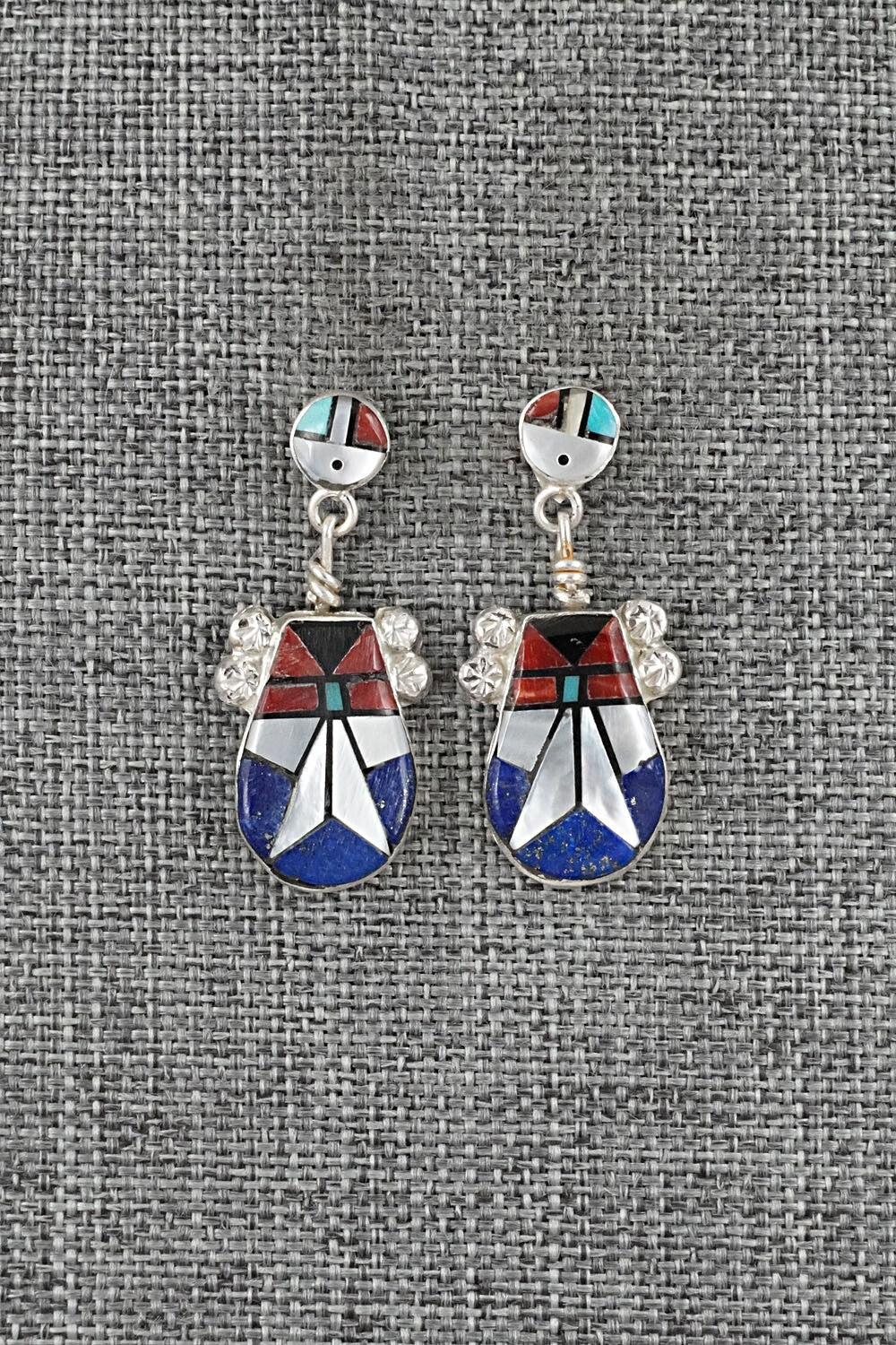 Multi-Stone Inlay & Sterling Silver Earrings - Ola Eriacho