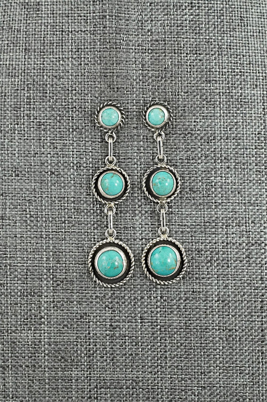 Turquoise & Sterling Silver Earrings - Martin Perry