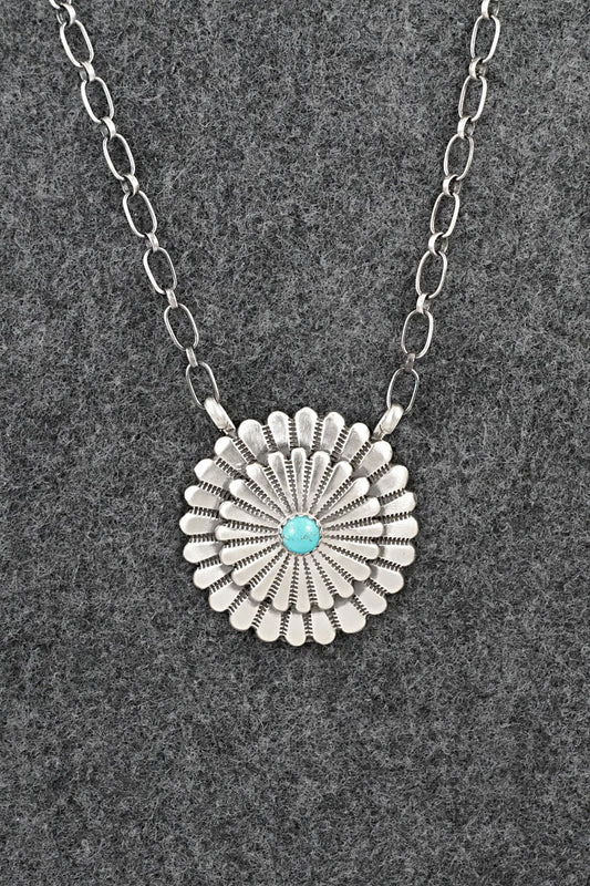 Turquoise & Sterling Silver Necklace - Sheldon Mariano