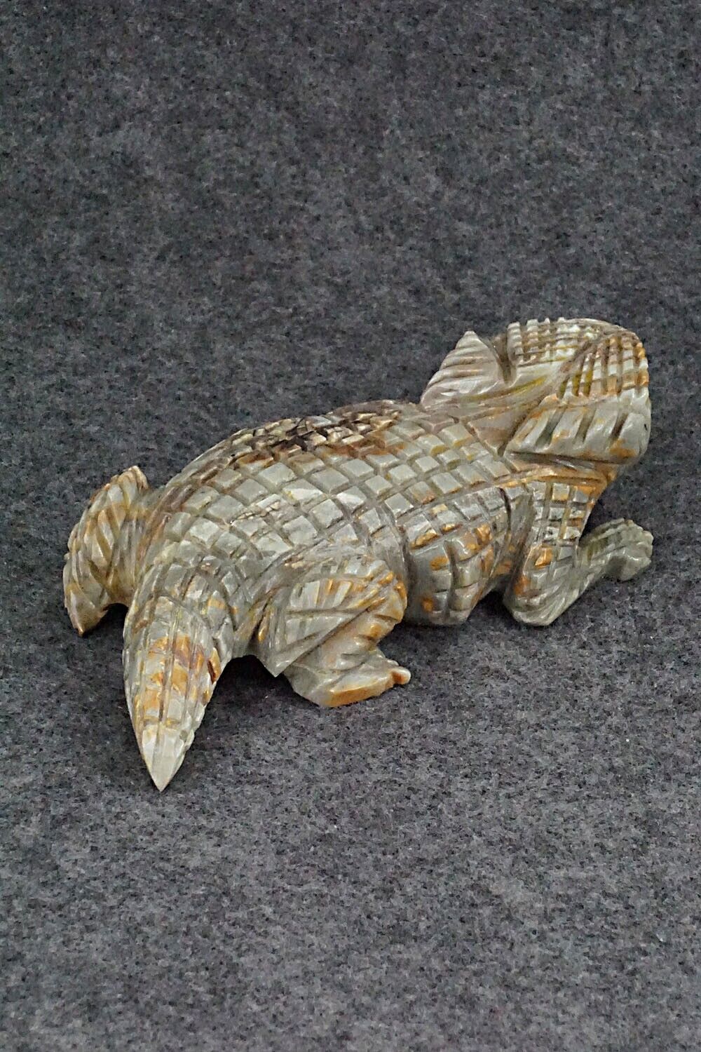 Horned Toad Zuni Fetish Carving - Tony Mackel