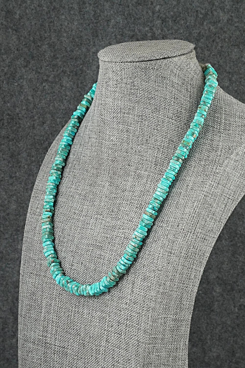 Turquoise & Sterling Silver Necklace 18" - Doreen Jake