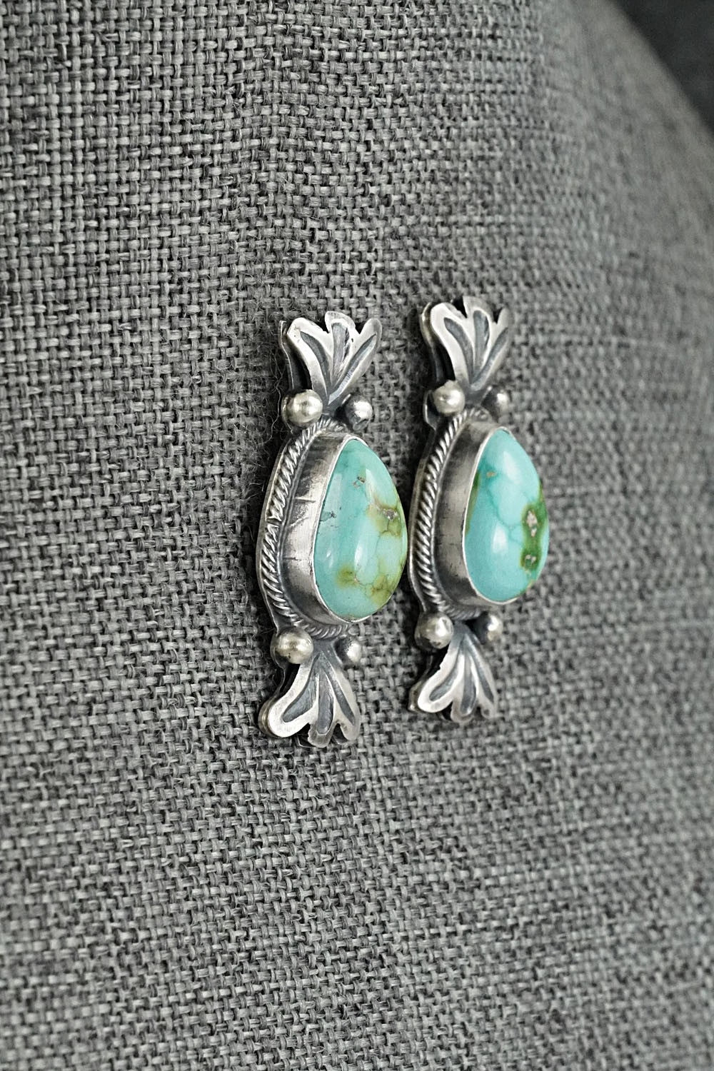 Turquoise & Sterling Silver Squash Blossom Set - Darrin Livingston