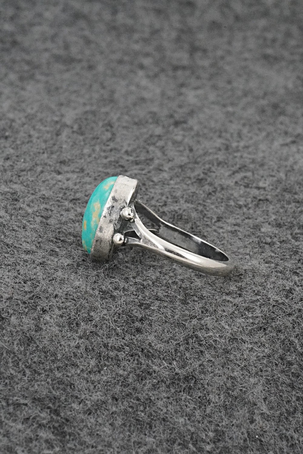 Turquoise and Sterling Silver Ring - Jerryson Henio - Size 7.5