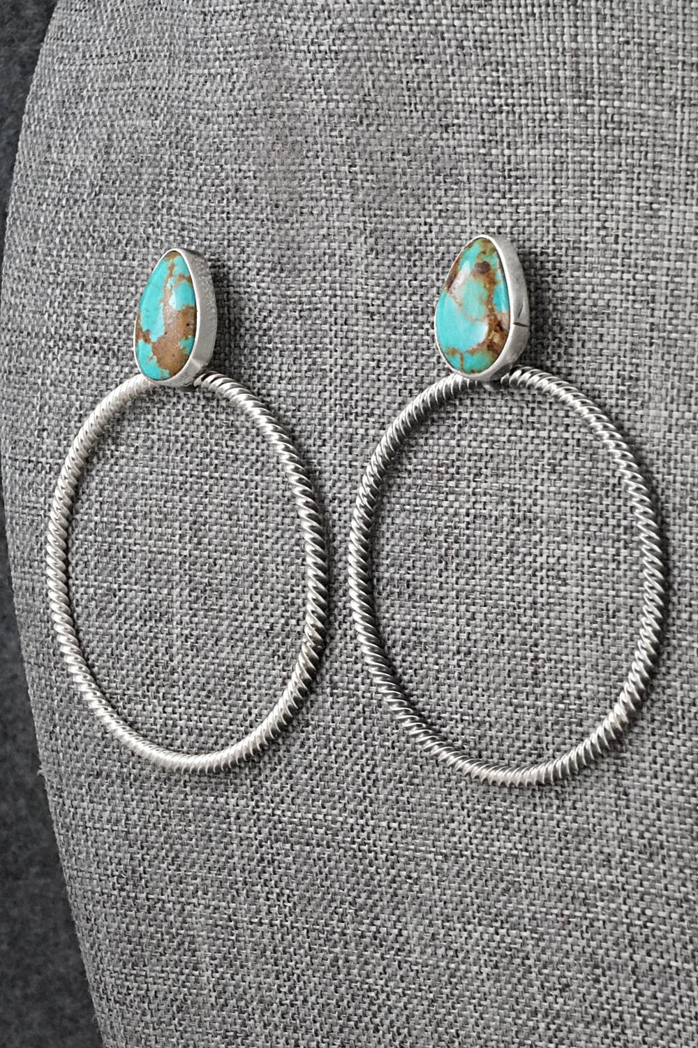 Turquoise & Sterling Silver Earrings - Verley Betone
