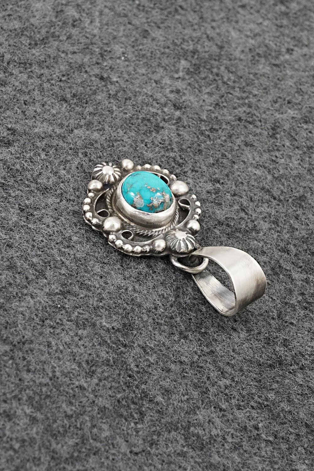 Turquoise & Sterling Silver Pendant - Kathleen Livingston