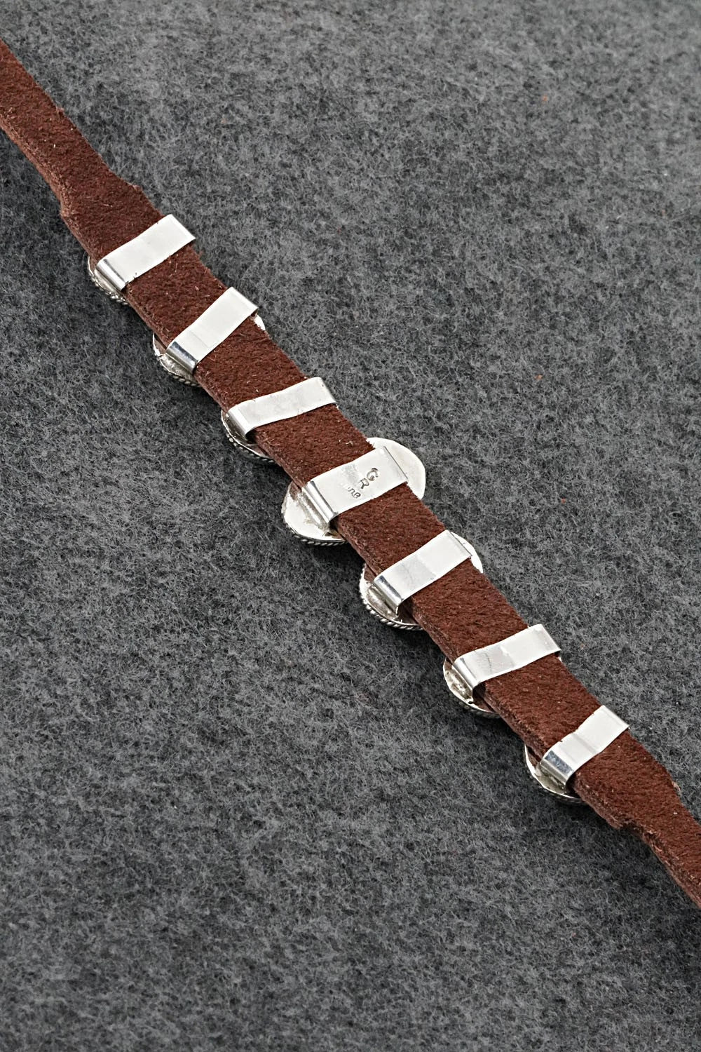 Turquoise, Sterling Silver & Leather Bracelet - Rosita Charlie