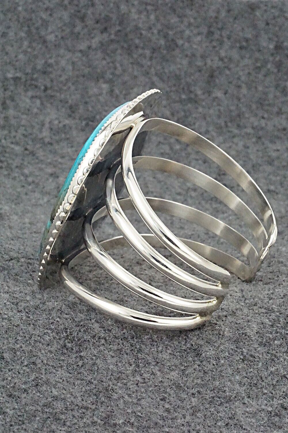 Turquoise & Sterling Silver Bracelet - Leslie Nez