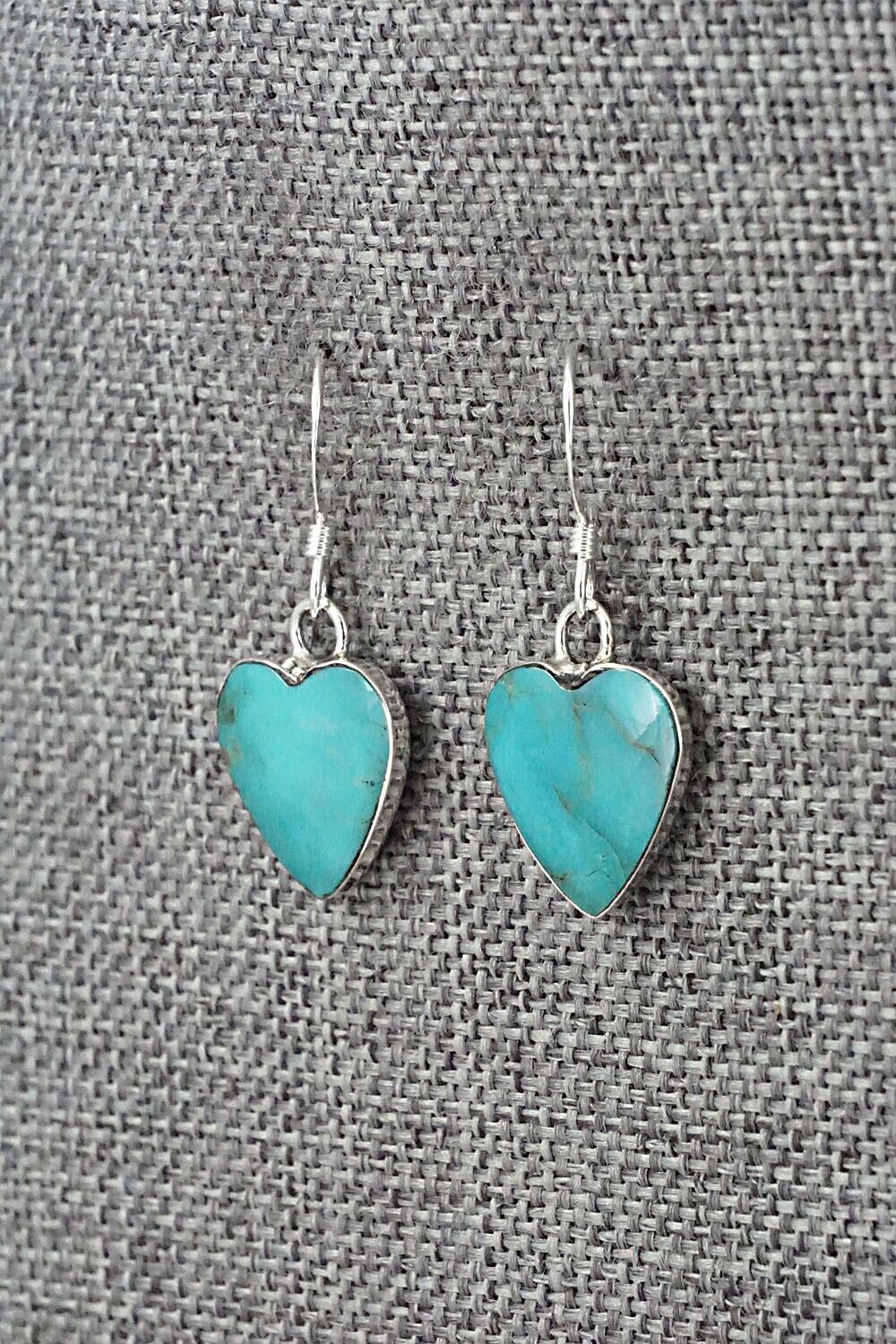 Turquoise and Sterling Silver Earrings - Sonyei Coho